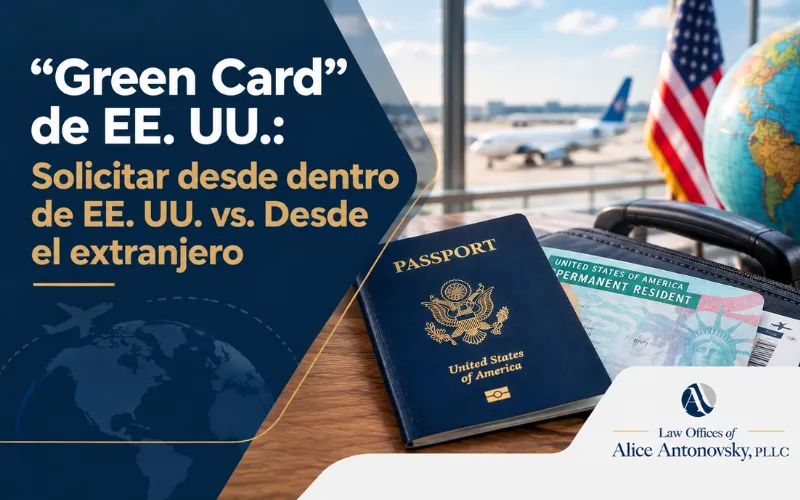 Green Card de EE. UU.: Solicitar desde dentro de EE. UU. vs. Desde el extranjero